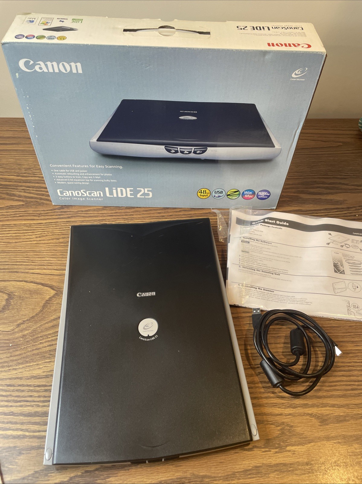 Canon CanoScan LiDE 25 Color Image Scanner 1200 X 2400 DPI NEW NIB