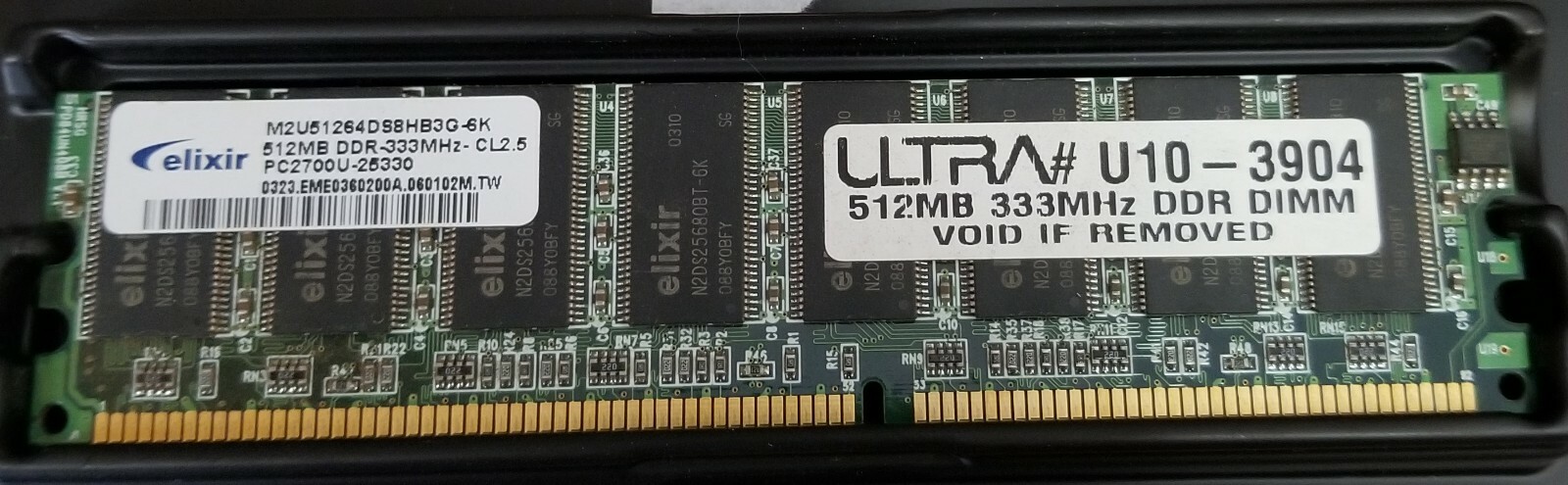 Elixir Desktop Memory 512MB DDR PC2700U 333MHz