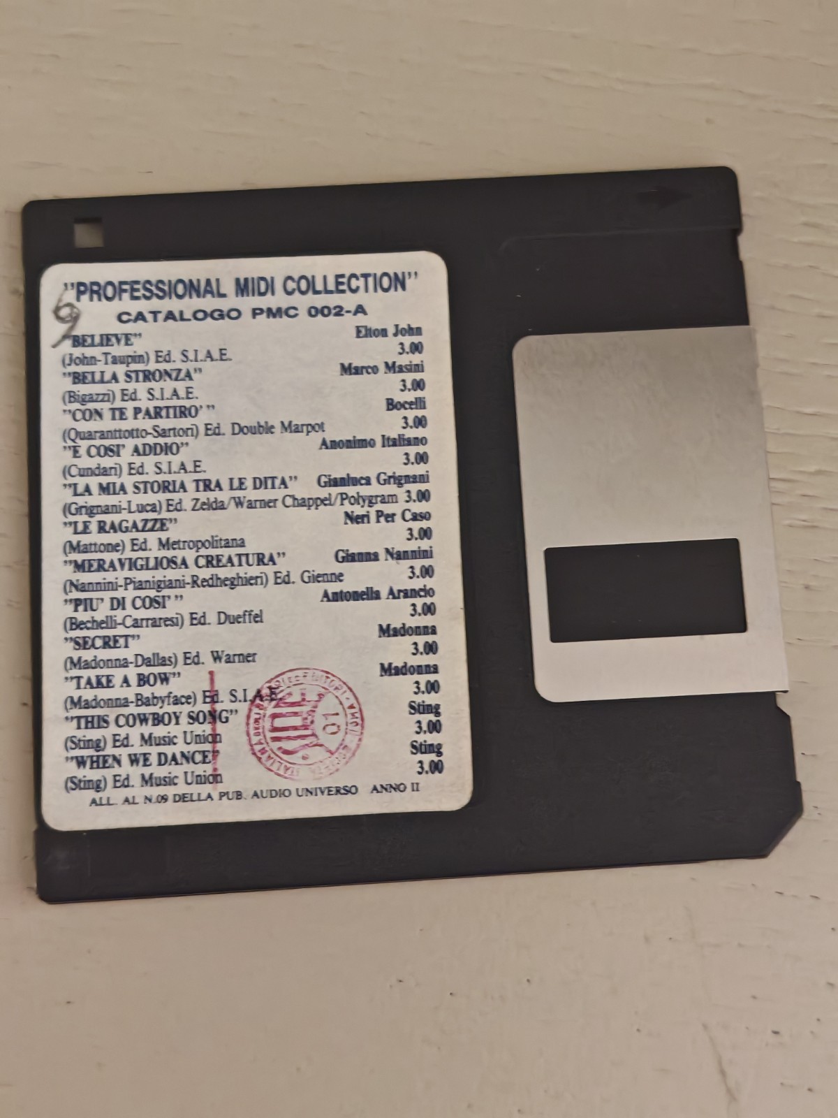 5.25" Professional MIDI Collection Floppy Disk MIDI Collection PMC 002-A Collection