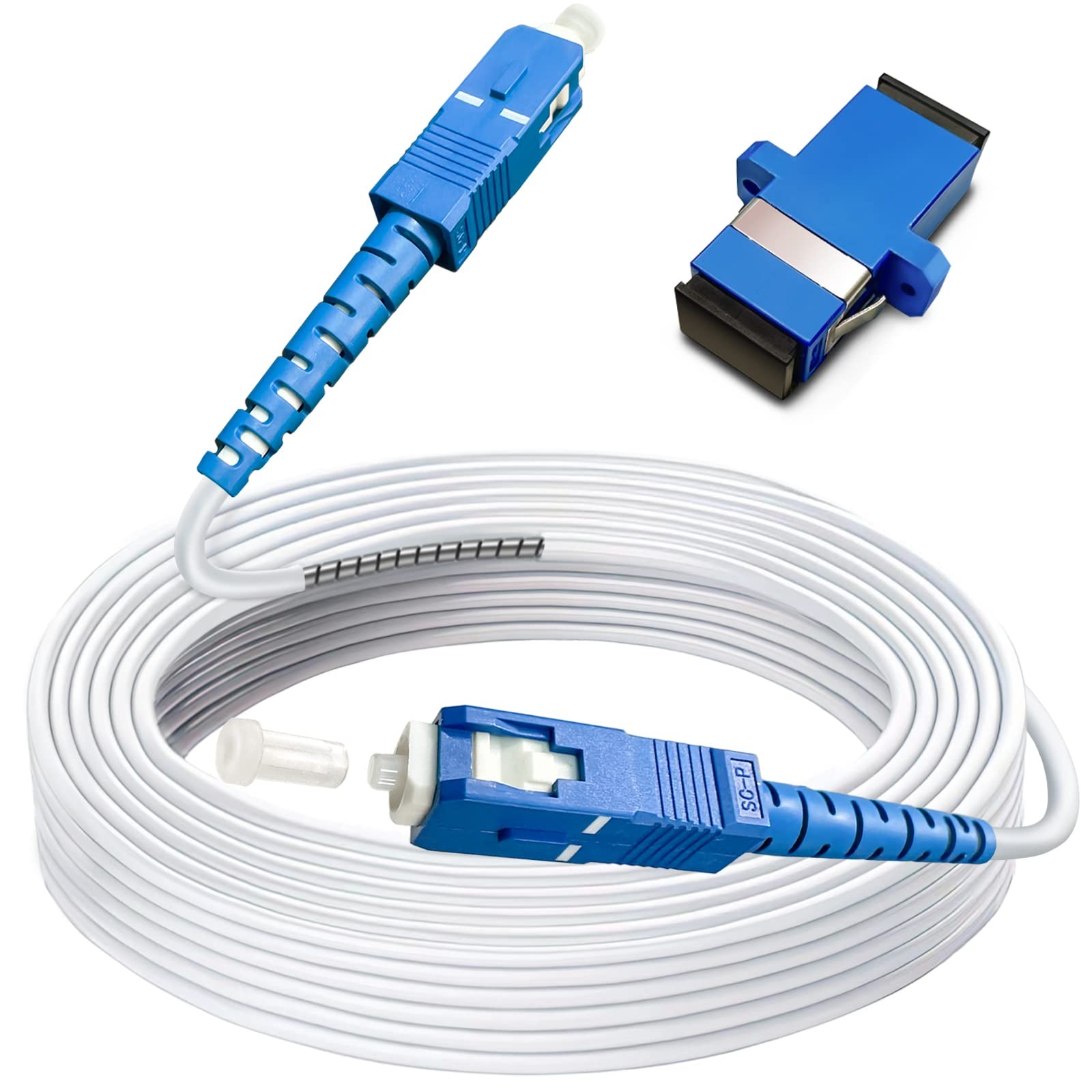 Armored SC To SC Fiber Optic Patch Cable Single Mode 9/125um OS1/OS2 100 Ft