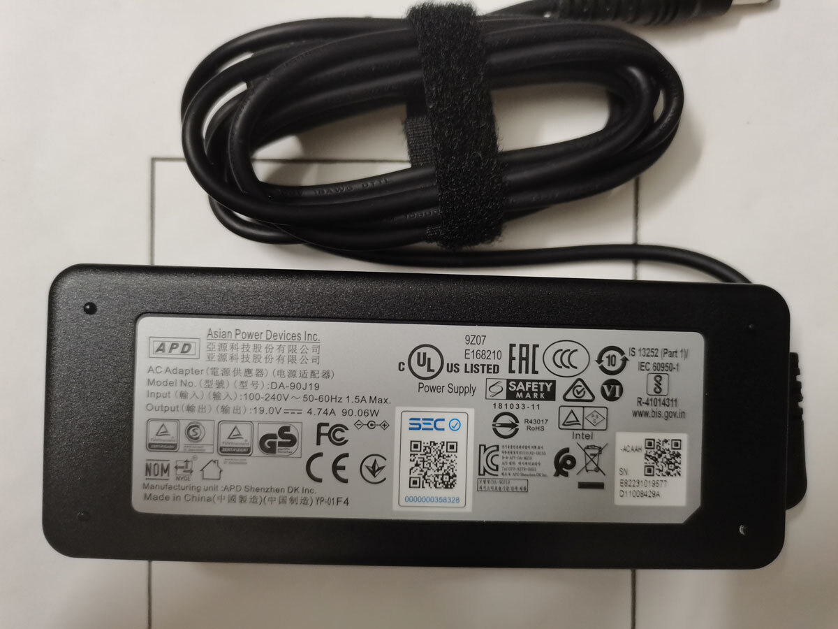 For GETAC S410 G4 / S410 G5 New Original APD 19V 4.74A 90W DA-90J19 AC Adapter