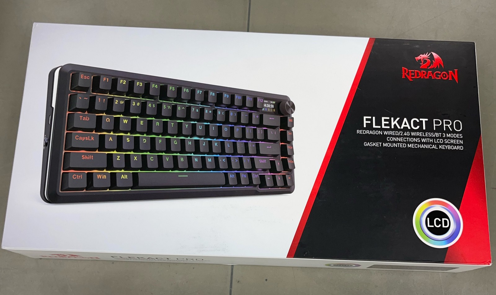 Redragon Wireless Mechanical Keyboard with Screen & Knob