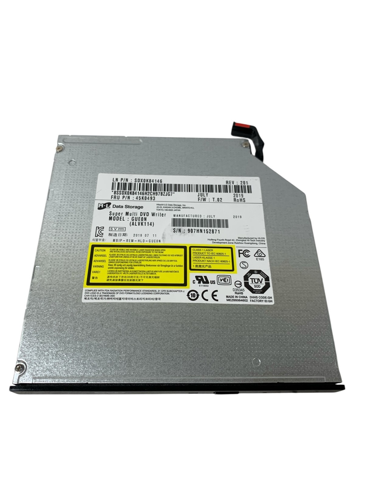Lenovo SDX0K84146 HL Data Storage Super Multi CD / DVD-RW GUE0N FRU 45K0493