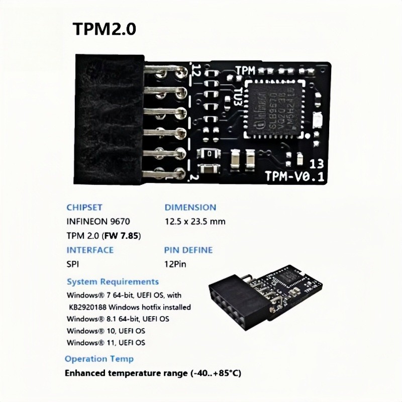 1PCS NEW TPM 2.0 Trusted Platform Module MAXSUN Fast Shipping Free Delivery