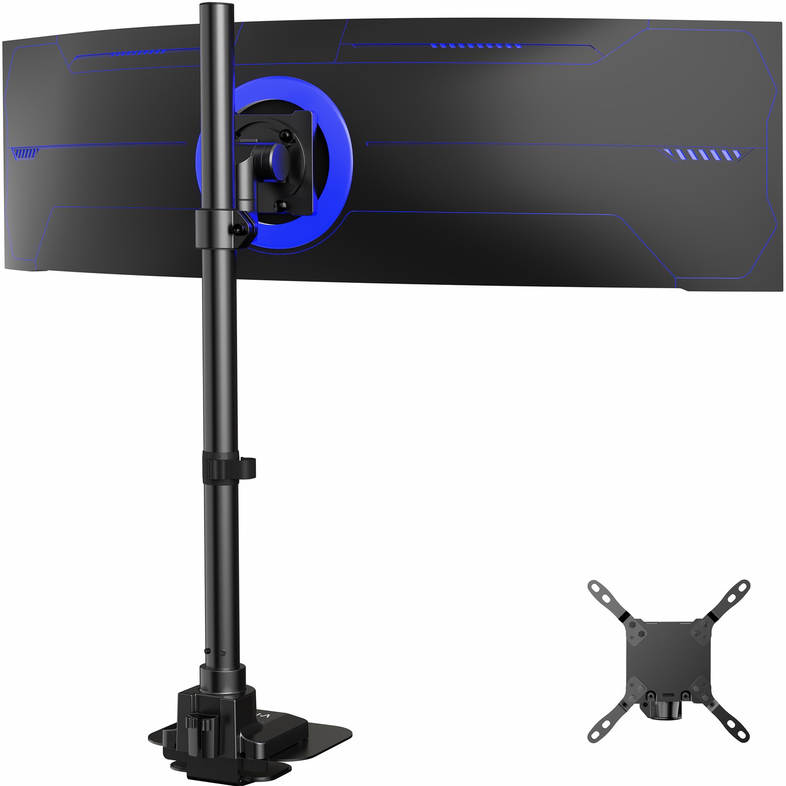 VIVO Single Ultrawide Monitor Tall Desk Mount, Fits Computer Screens up to 57"