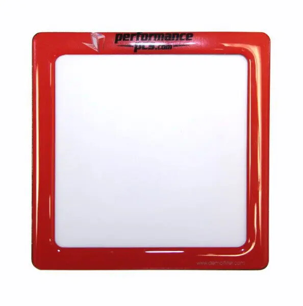 DEMCiflex 80/92mm Magnetic Fan Dust Filter - Brite Red Frame, White Mesh 