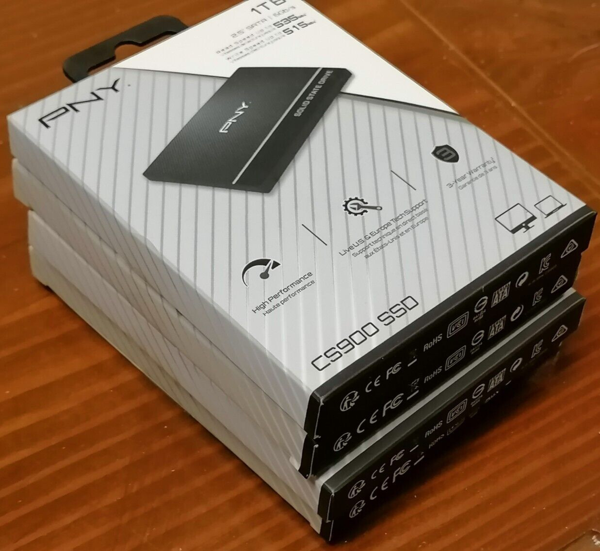 Lot Of 4 BOX ONLY PNY CS900 1 TB SSD Boxes