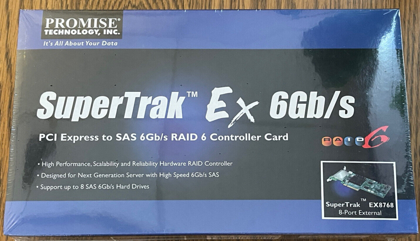 Promise Technology SuperTrak EX8768 SAS SATA 6Gb/s 8-Port PCI-E RAID 6 Controlle