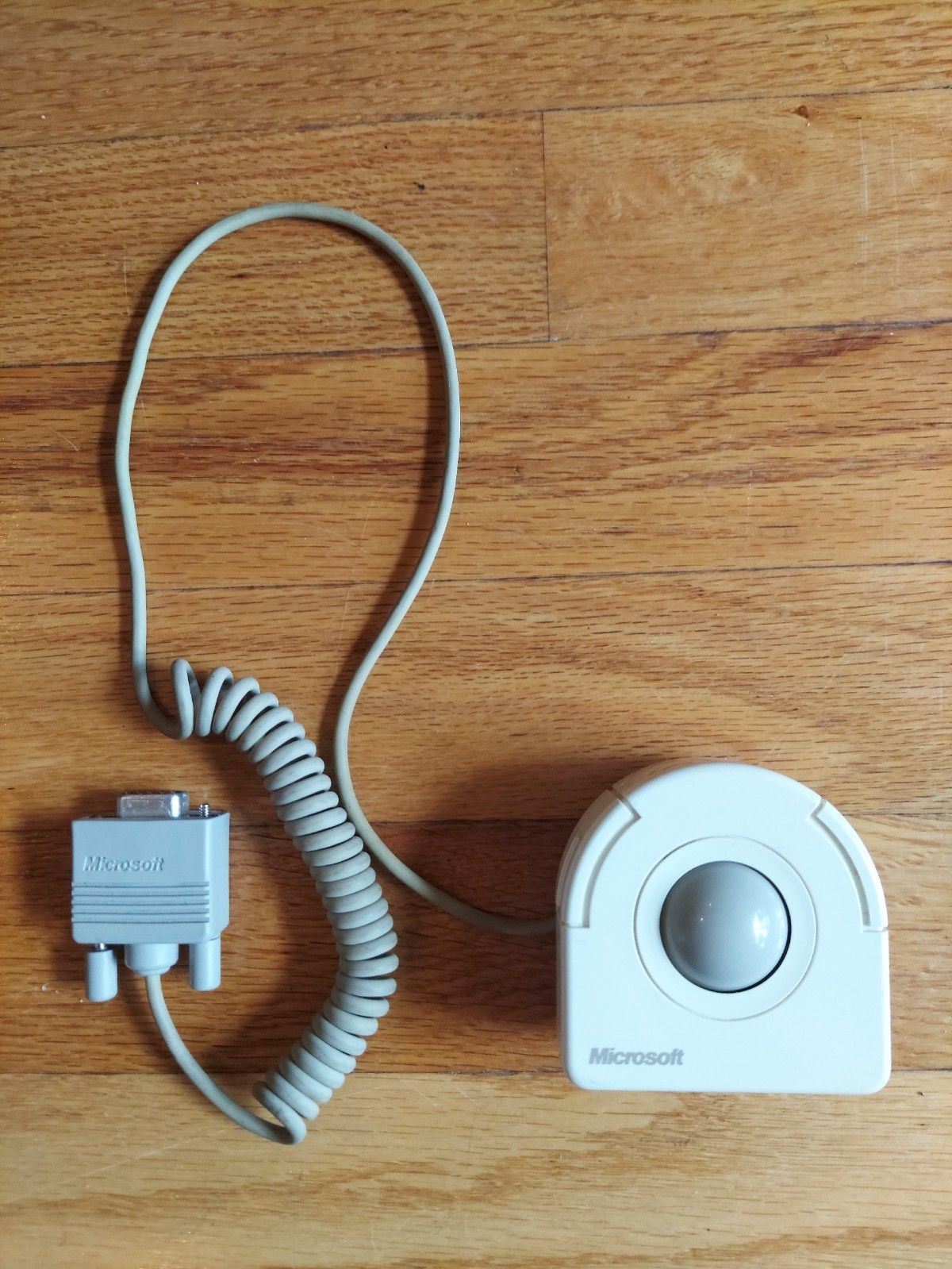 Vintage Microsoft Ballpoint Mouse (C3KB), Works, Fast Shipping