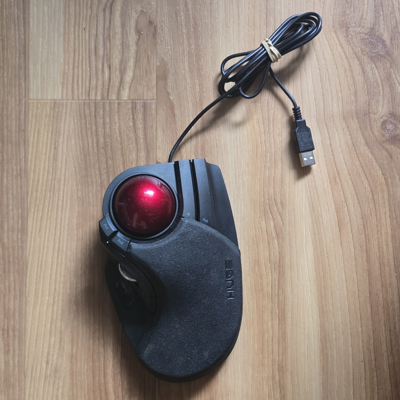 Elecom HUGE Trackball Mouse M-HT1URBK Wired USB Black 8-Button Ergonomic Optical