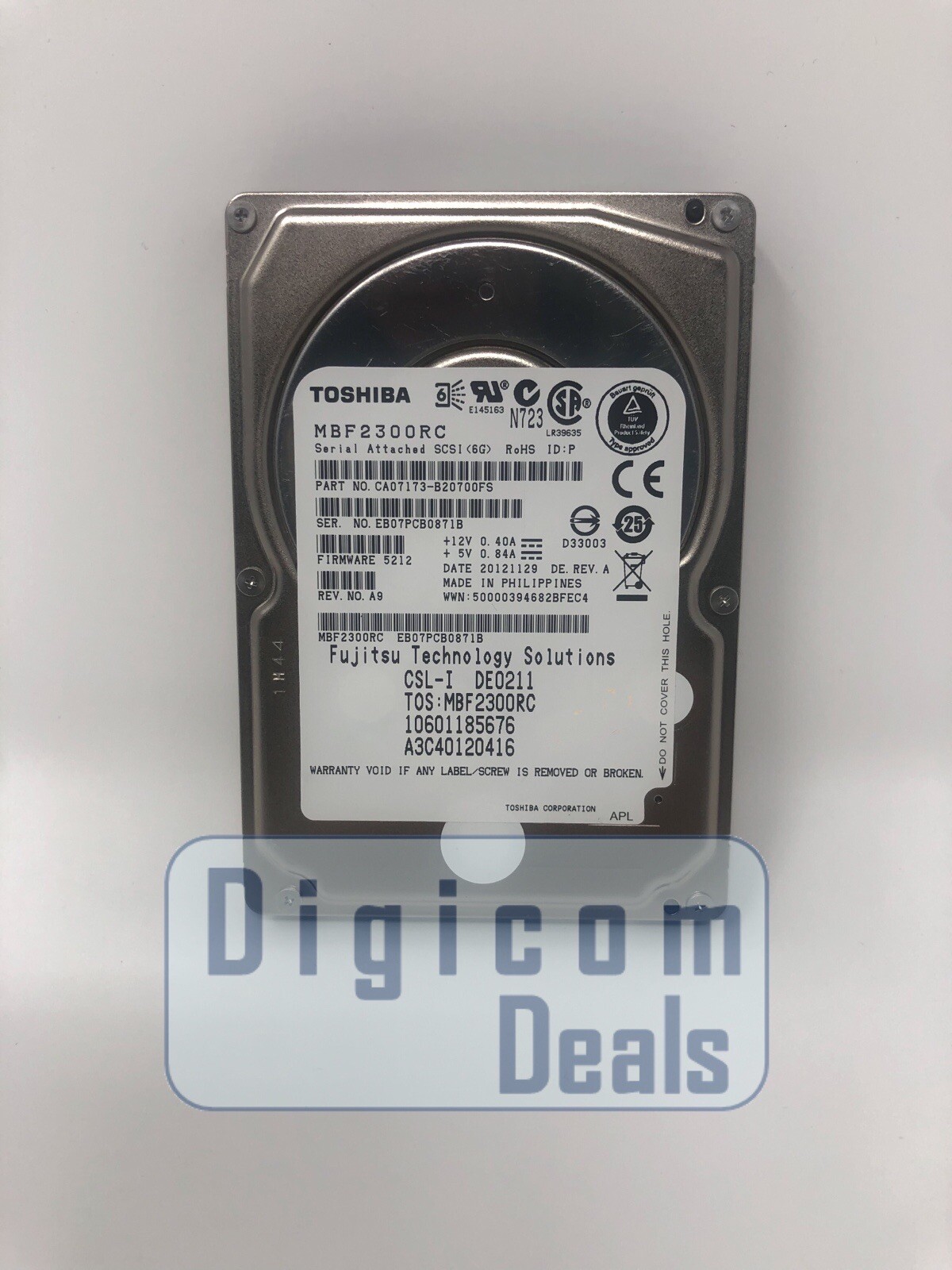 MBF2300RC Toshiba Enterprise Fujitsu 300GB 10K RPM 6Gbps 2.5" SAS HDD Hard Drive