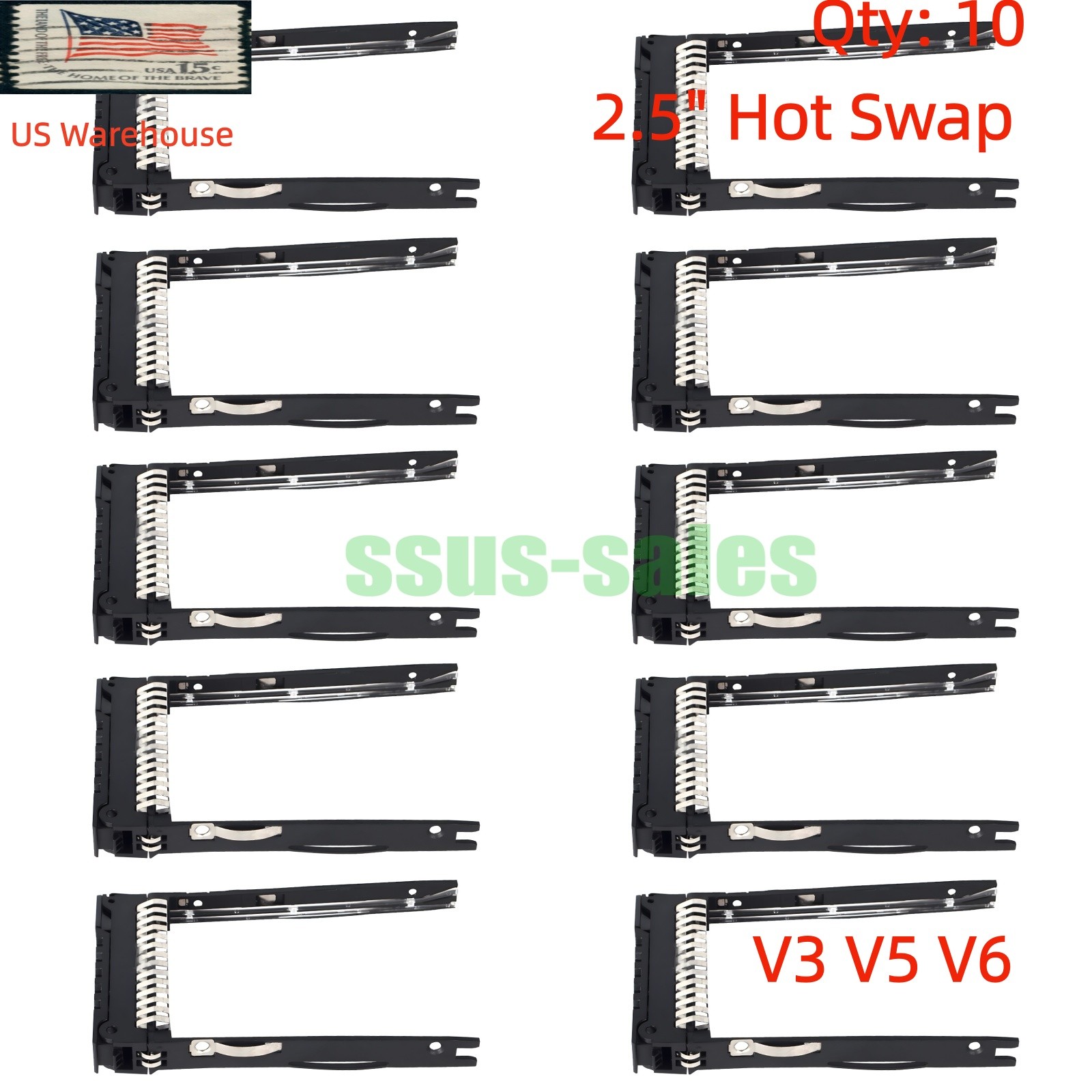 X10 2.5" HDD SSD Caddy Tray for V3 V5 V6 Server RH1288 RH2288 5288 5885H US