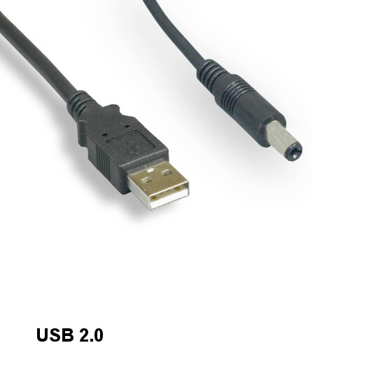 10x 3ft USB 2.0 Type A to 5.5x2.1mm DC 5V Power Charge Cable Connector