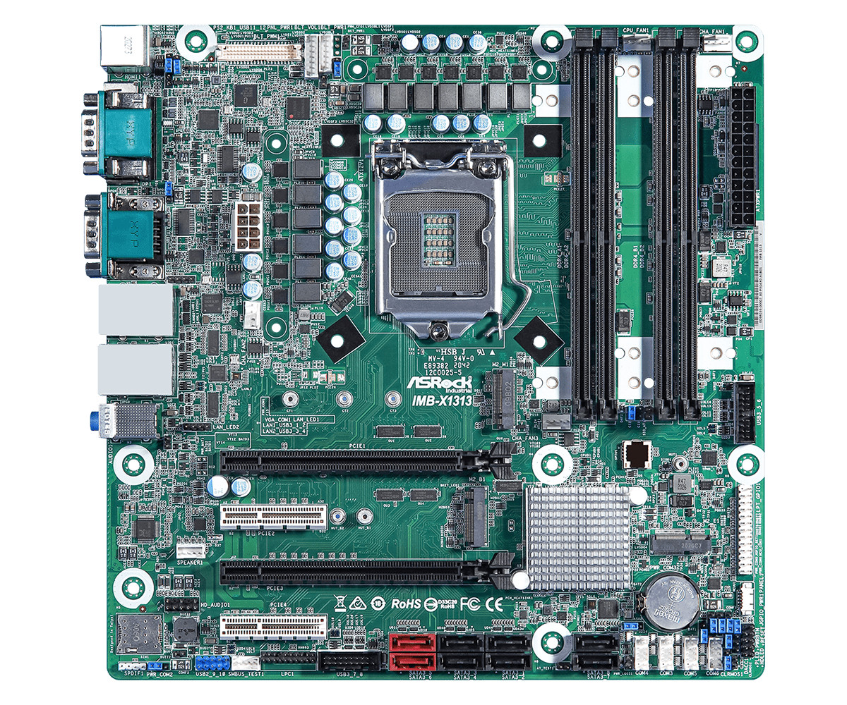 ASRock Industrial IMBX1313 LGA1200 Intel W480E DDR4 MicroATX Motherboard G1N