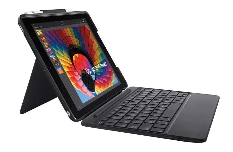 Logitech Slim Combo Case with Detachable Backlit Bluetooth Keyboard for iPad