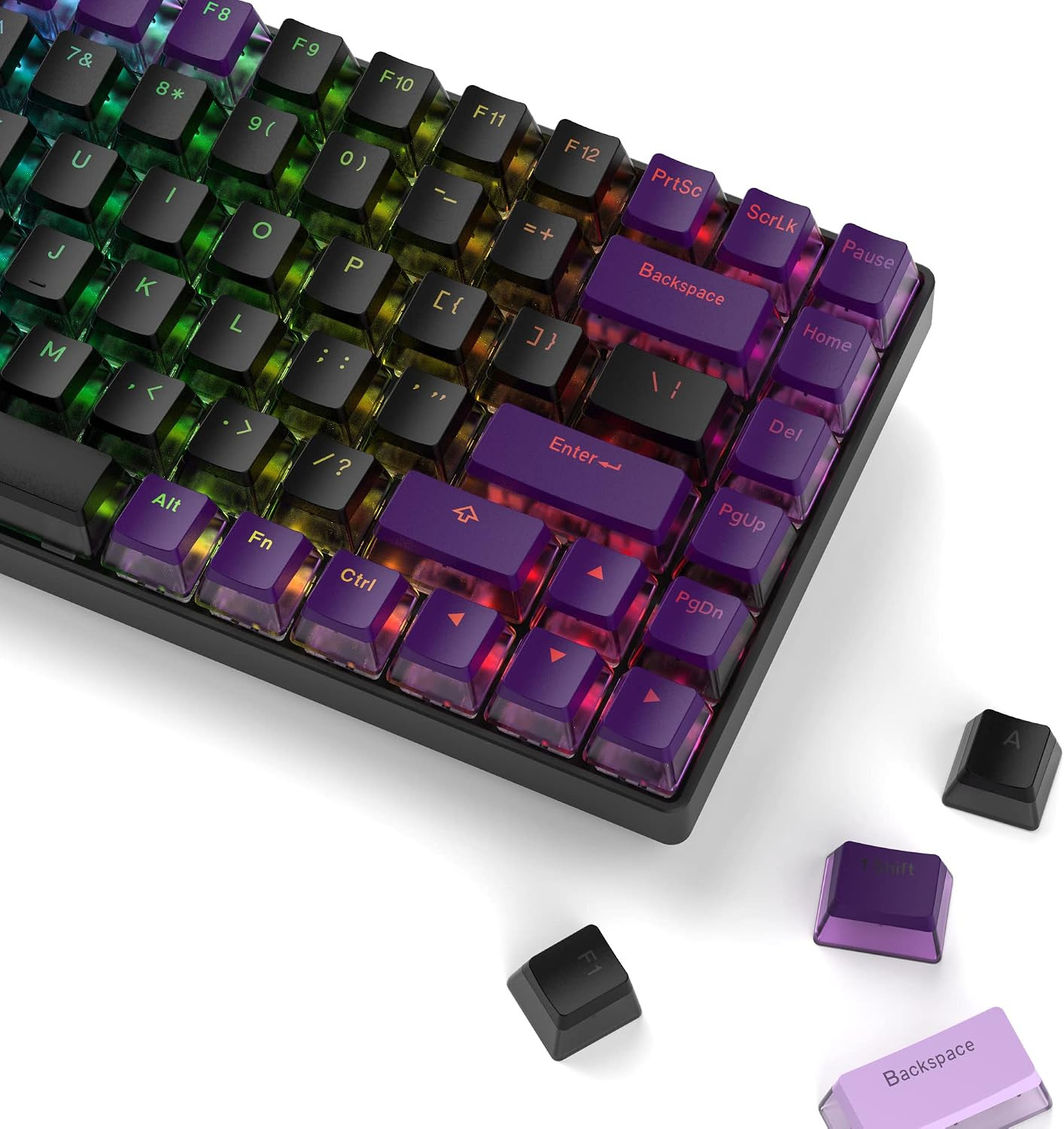 Pudding Keycaps - PBT Shine through Keycaps