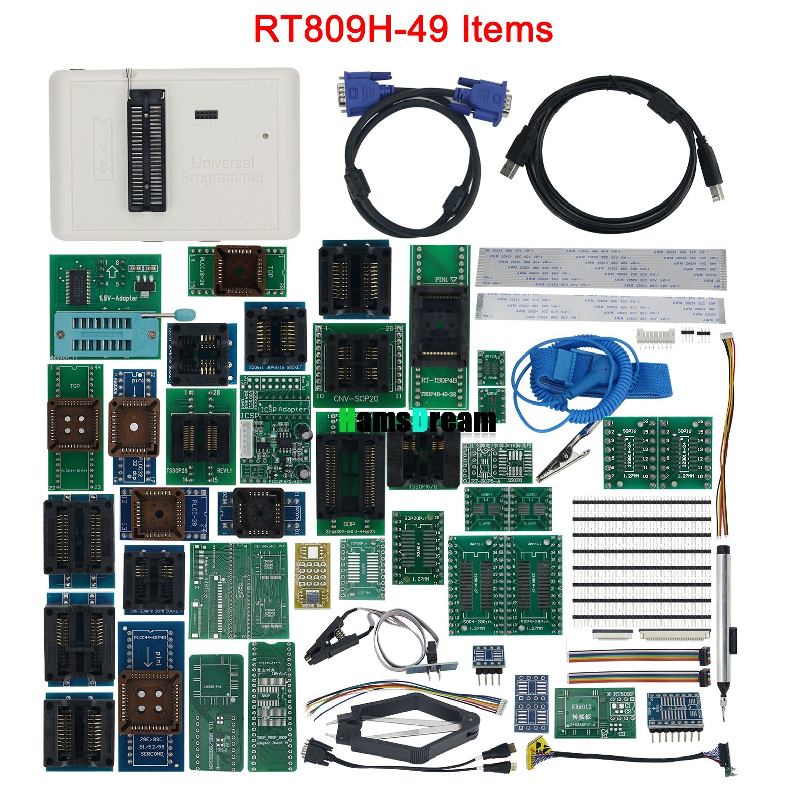 RT809H-49 Universal Programmer Upgraded of 809F  for NOR/NAND/EMMC/EC/MCU#tzt