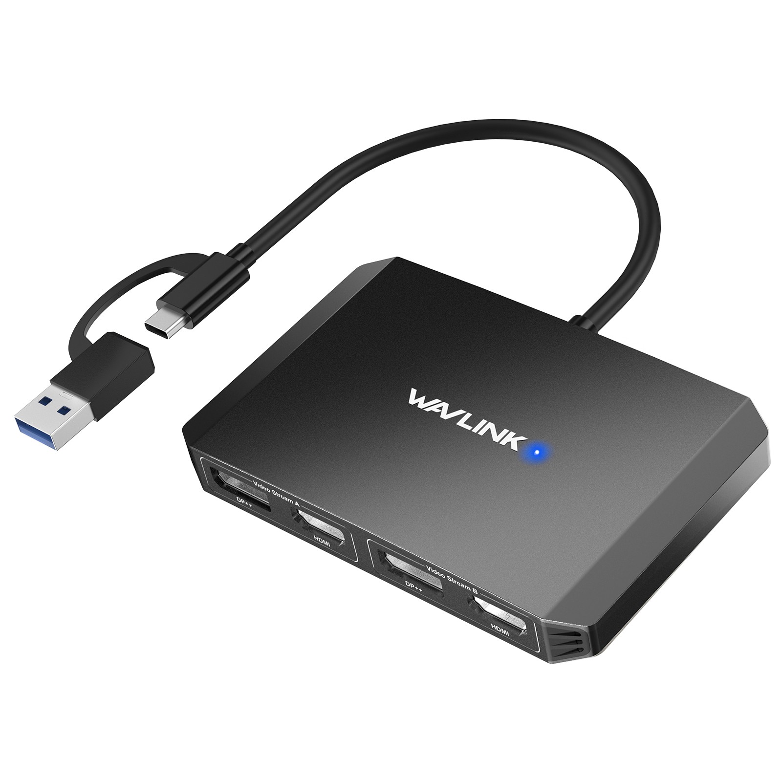 2 Monitor DisplayLink Docking Station Dual 5K/4K@60Hz Display Hub 2HDMI 2DP