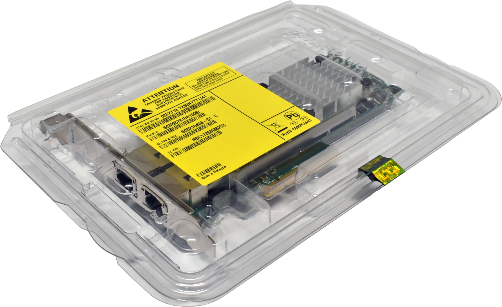 IBM Dual Port EN0W 10Gb/s BaseT RJ45 PCIe x8 FC Server Adapter 00E2718 BCM957810