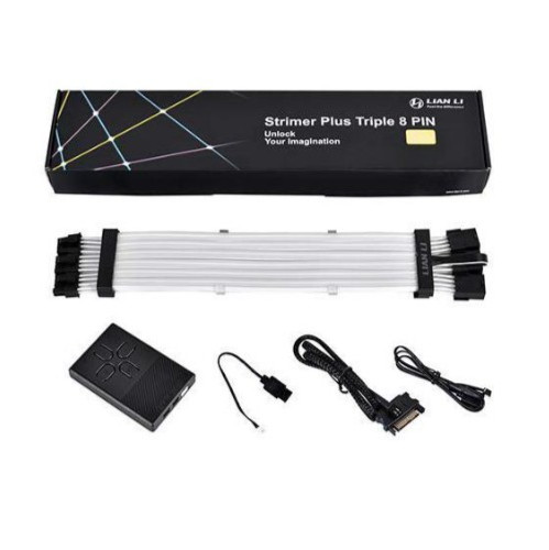 Lian-li Strimer Plus Triple 8 Pin Power Extension Cable with Rgb Illumination Rt