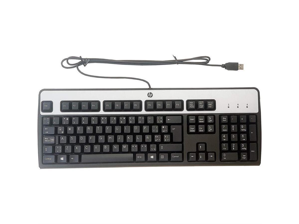 HP USB Keyboard KB-0316 With Wired USB HP Mouse Used