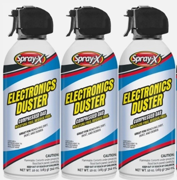 Spray X Duster 10oz 3-Pack Compressed Air Gas Cleaner NEW