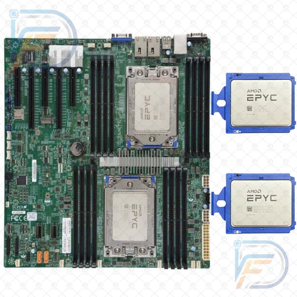 Supermicro H11DSi-NT + 2x AMD EPYC 7601 32-Core 3.2GHz SP3 Server Combo