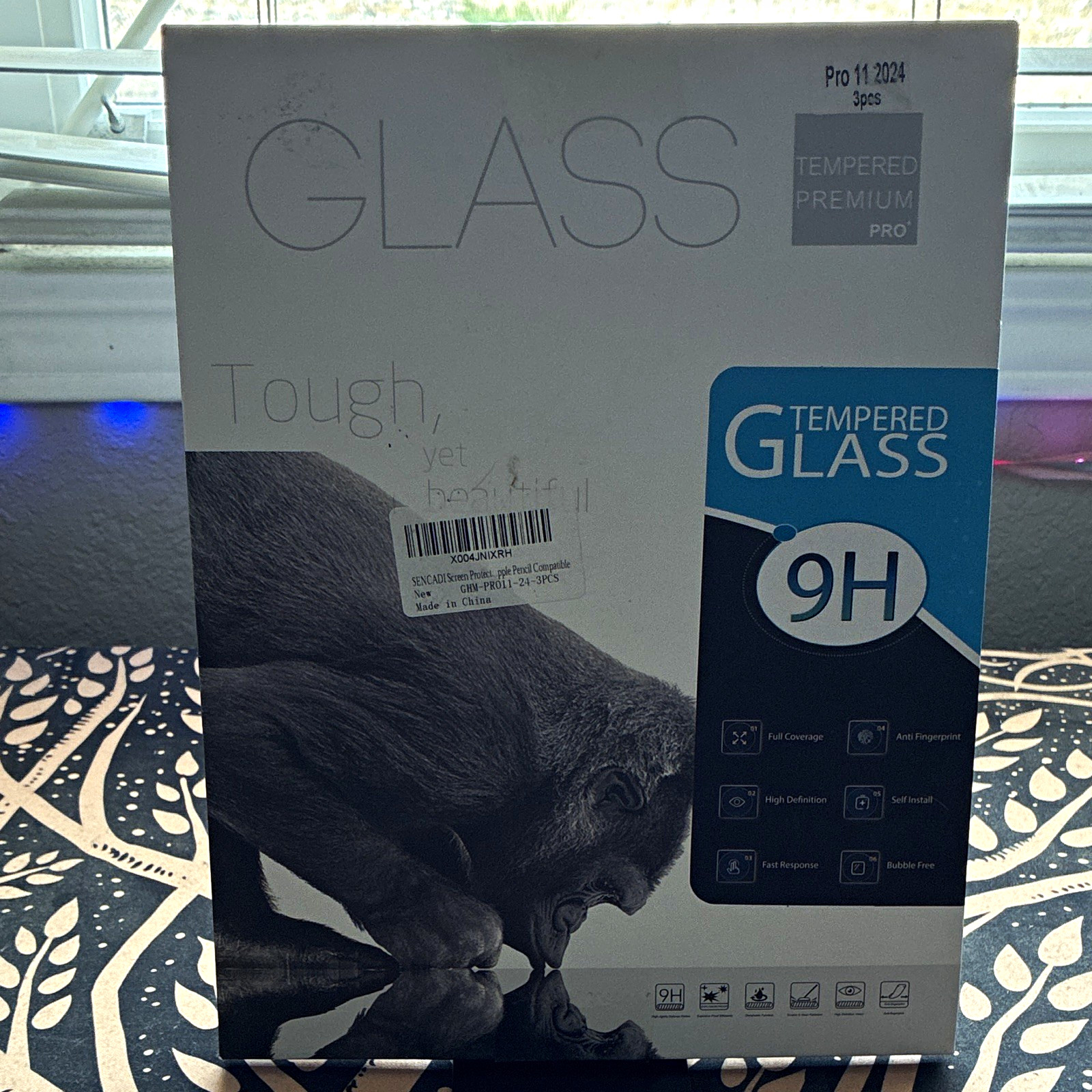 Sencadi 3-Pack 9H Tempered Glass Screen Protector for iPad Pro 11 (2024)