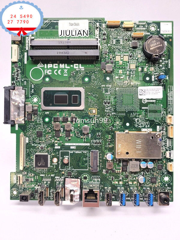 Motherboard For DELL Inspiron 5490 7790 All-in-one Mainboard i7-10510U 0Y4DXR