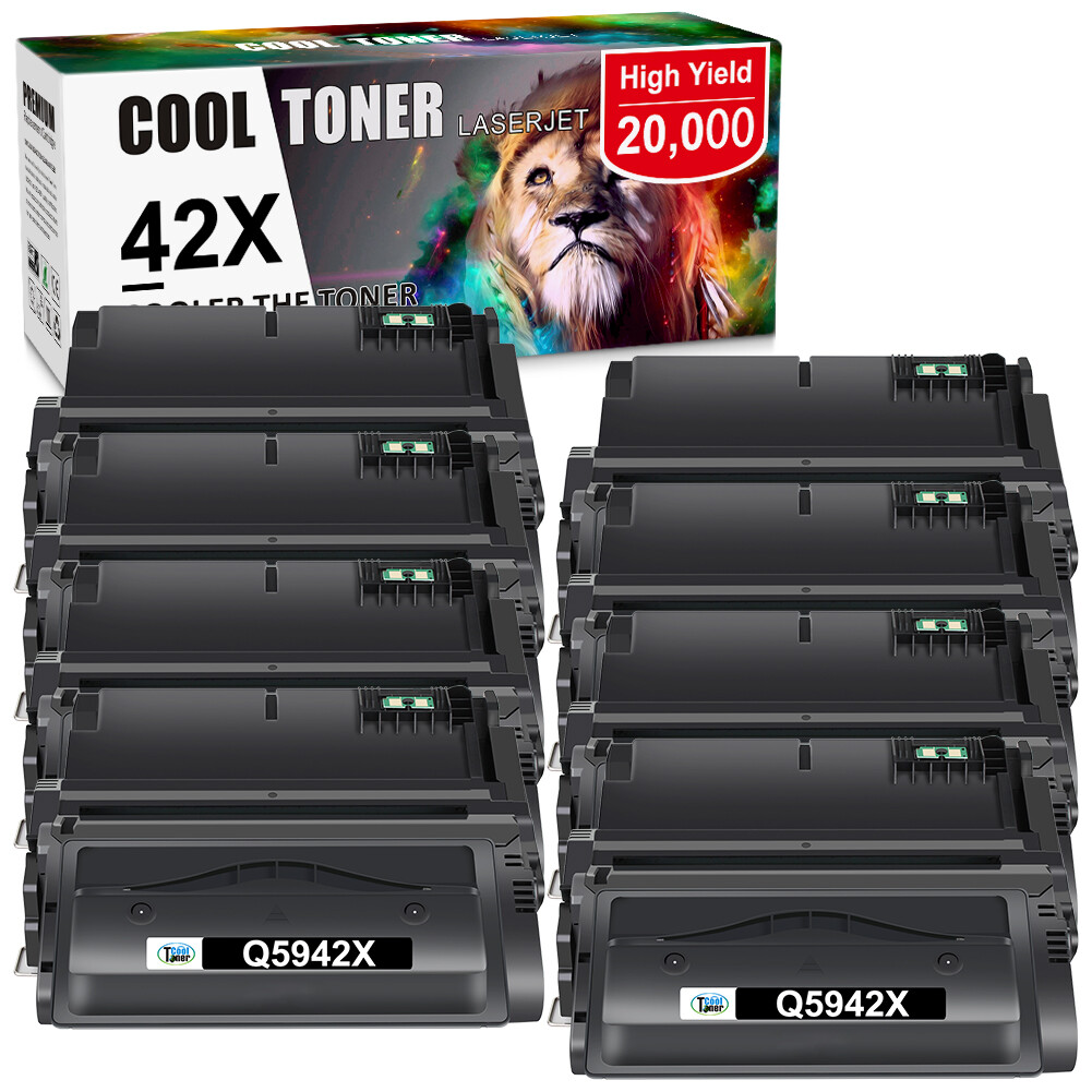 8PK Q5942X Toner Compatible With HP 42X LaserJet 4240n 4250n 4250tn 4350 4350tn