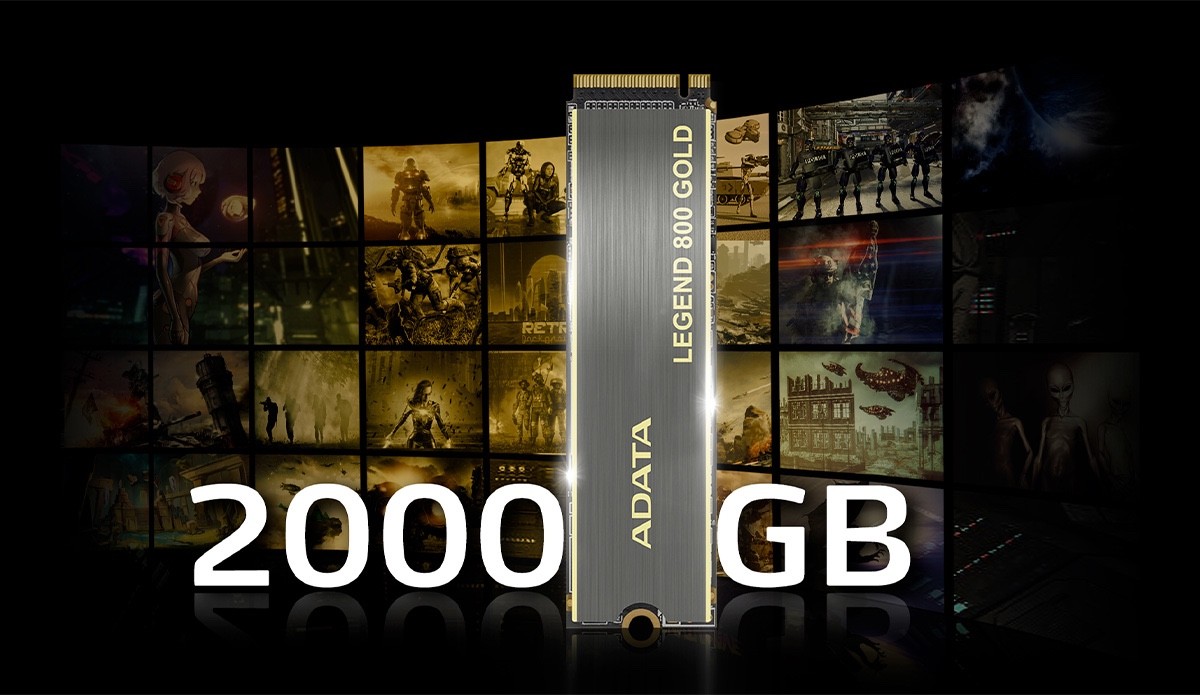 NEW ADATA LEGEND GOLD 800 2TB SSD PCIe Gen 4 x 4 NVMe Solid State Drive Gen4