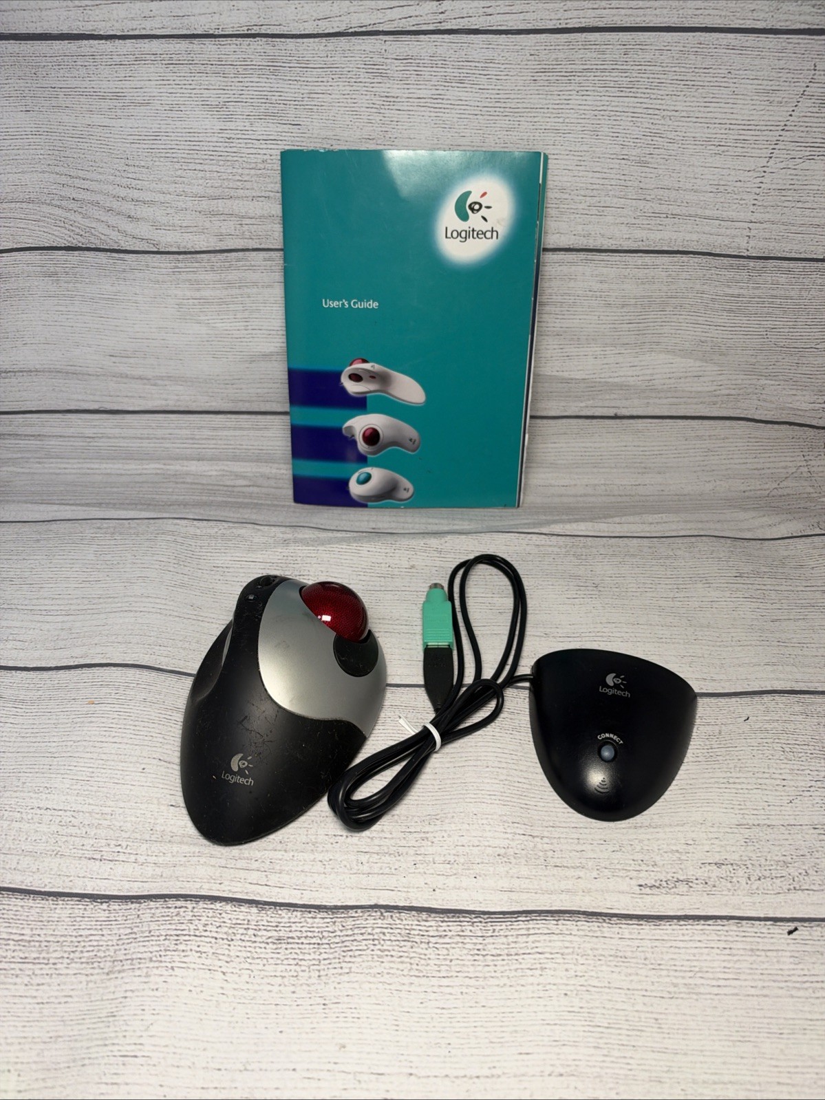 Logitech TrackMan Cordless Trackball Mouse T-RB22 w/ Receiver - Fully Tested