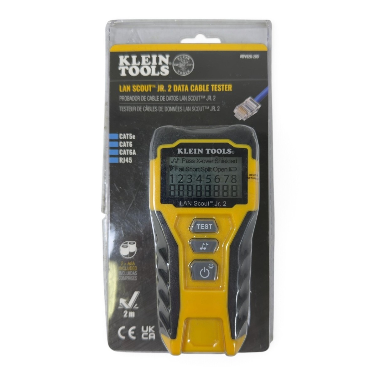 Klein Tools LAN Scout Jr. 2 Data Cable Tester VDV526-200 New Sealed (SPG066489)
