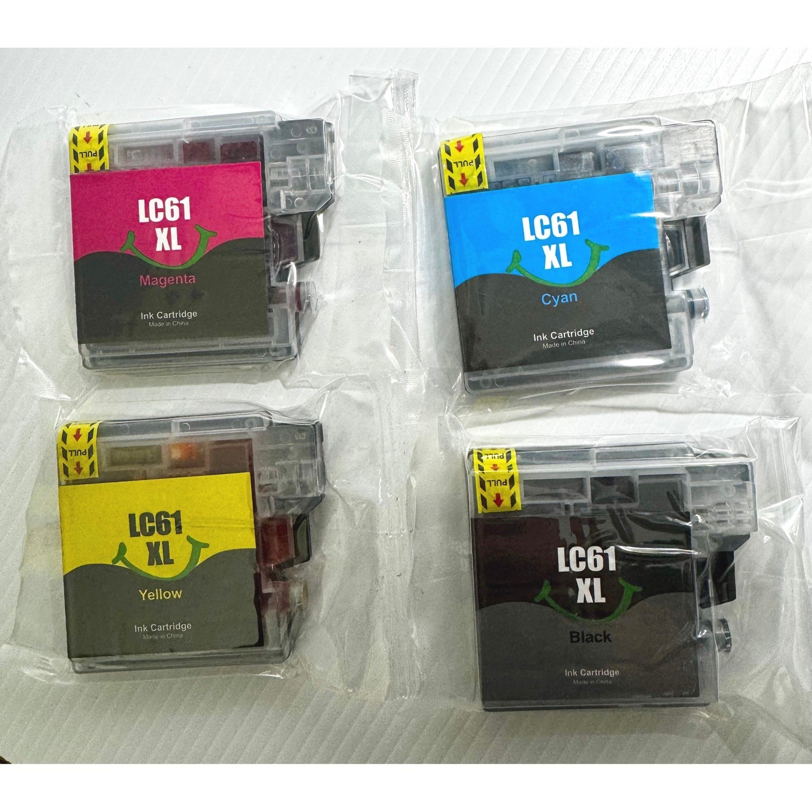 New Compatible LC61 XL Ink Cartridge Set 4-Pack Black Cyan Magenta Yellow Sealed