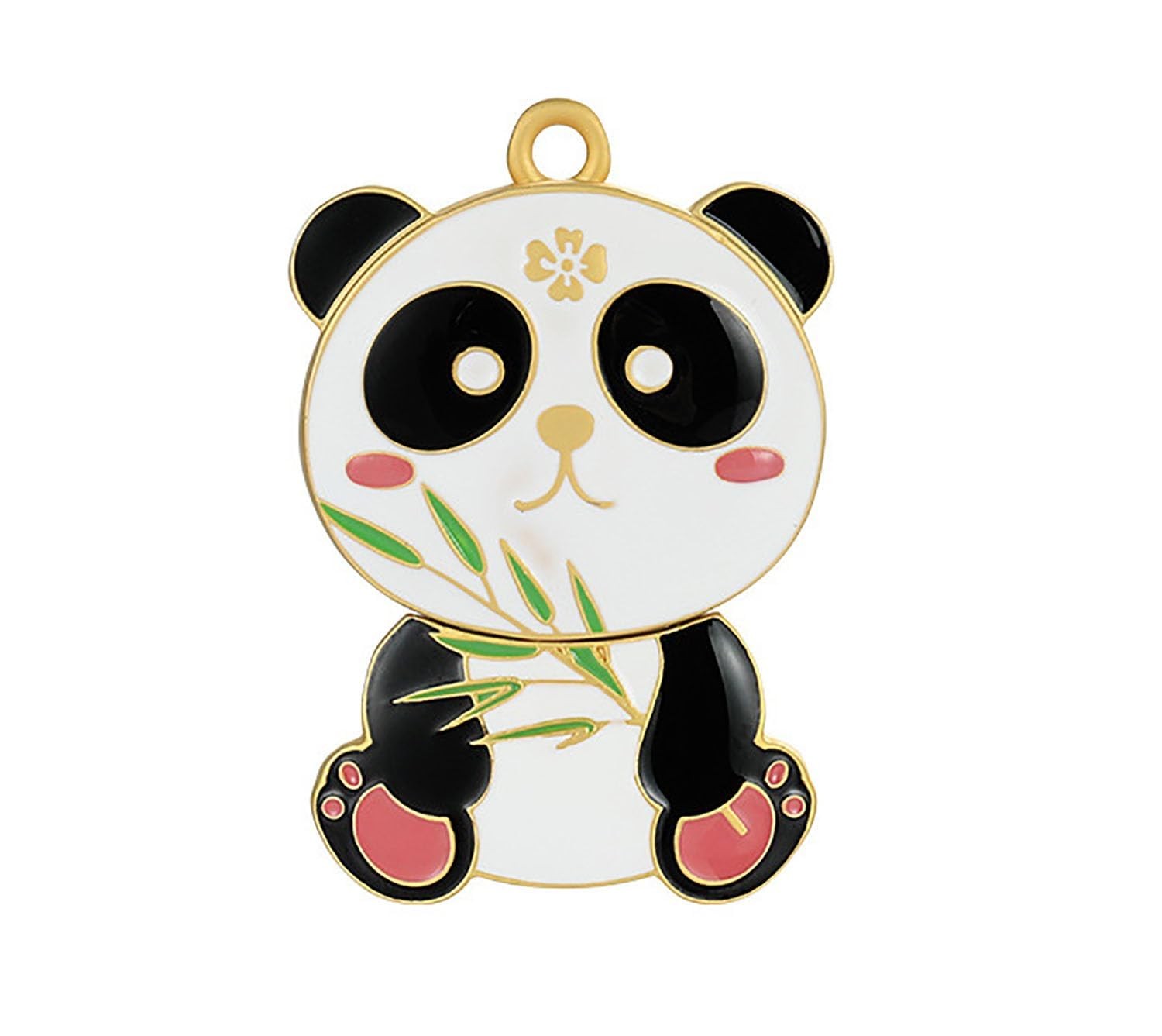 Metal USB Flash Drive Cute Panda Design Portable Thumb Drive for Students Uni...