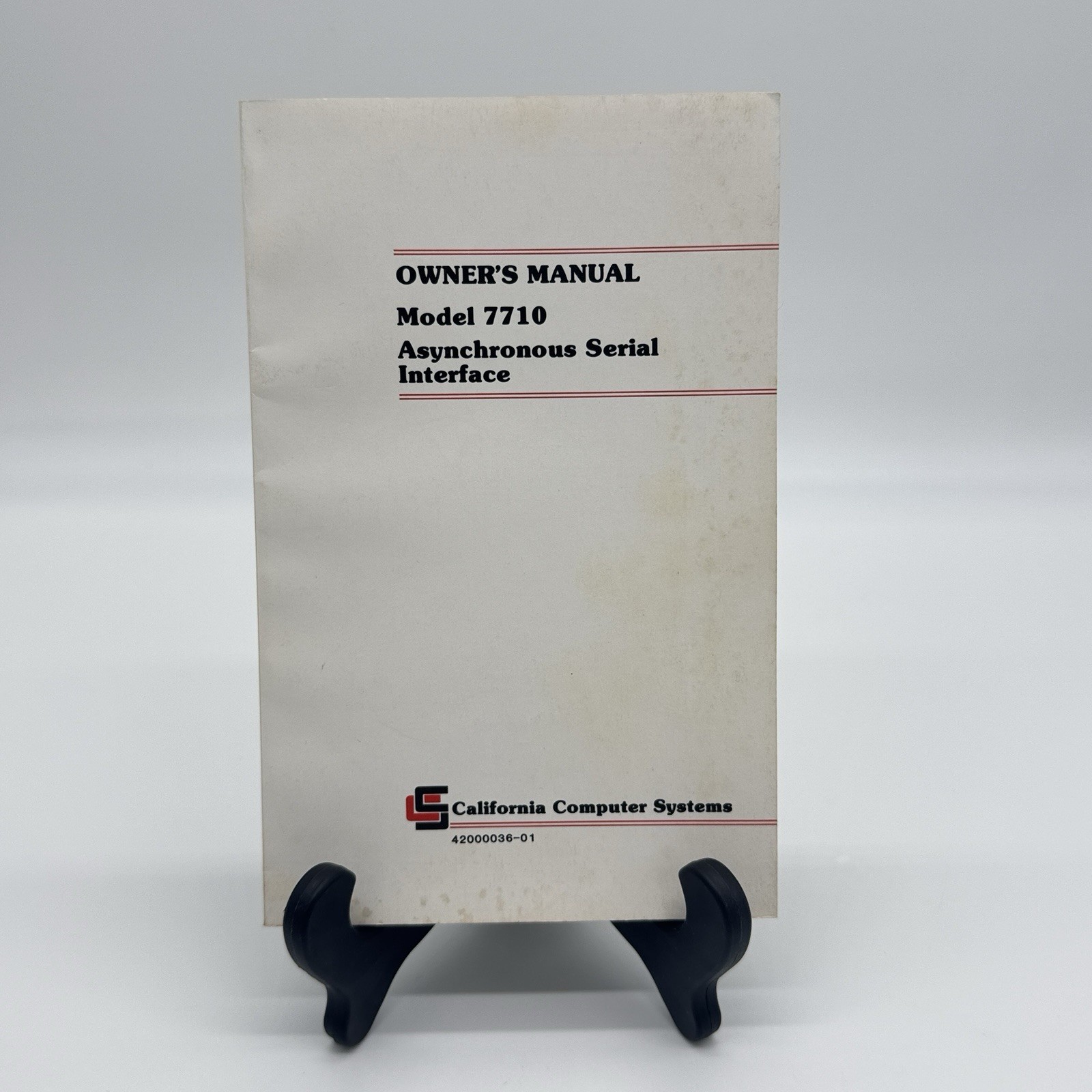 1981 California Computer Systems 7710 User Manual for Apple II Serial Interface