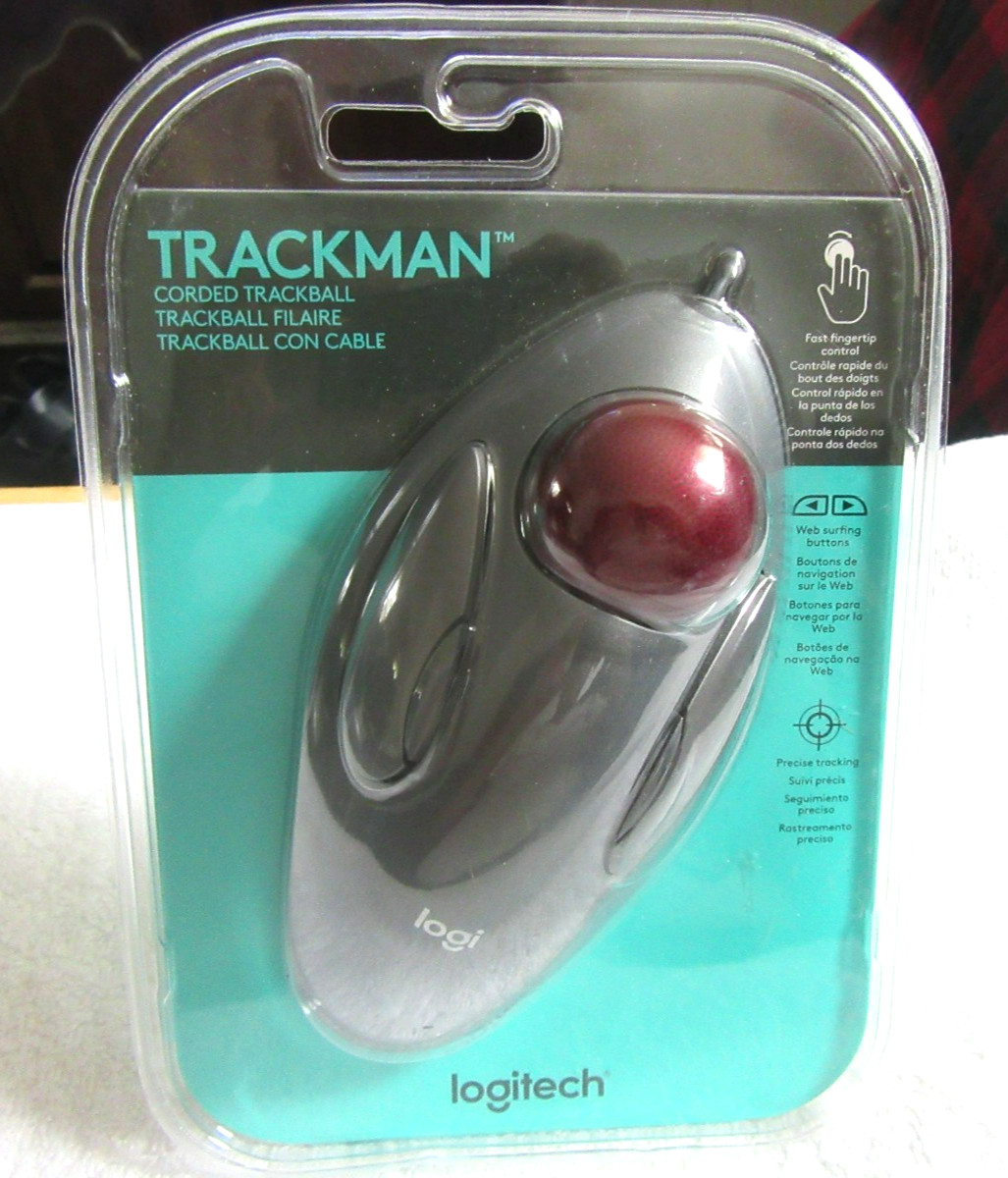 Logitech Trackman Trackball Mouse Wired Marble USB 910-000806 T-BC21 Sealed NEW