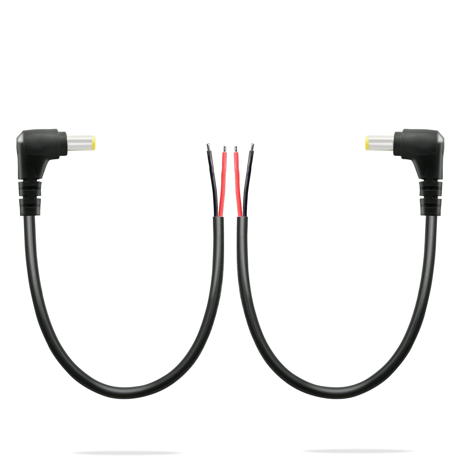 2 Pack 90 Degree DC Power Pigtails Cable, DC 5.5MM x 2.5MM Male Plug Jack to ...