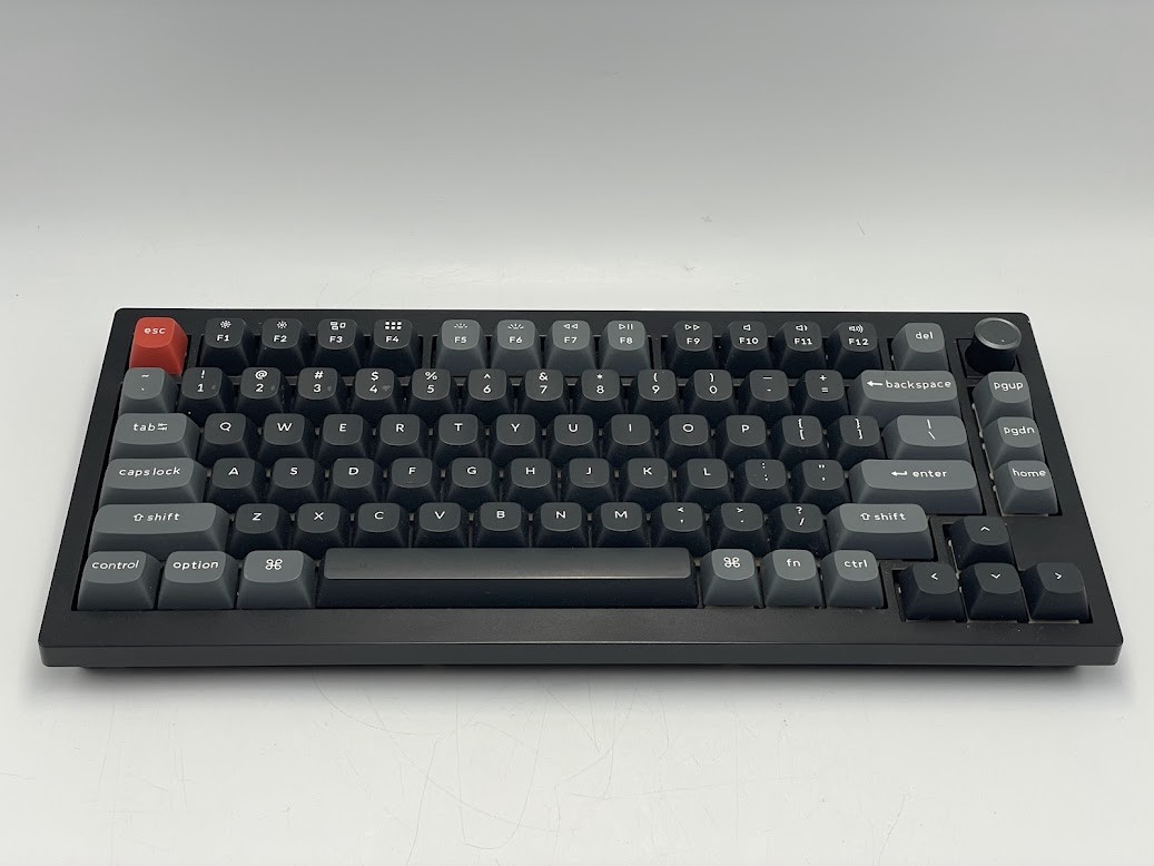Keychron V1 Ultra 8K Wireless Mechanical Keyboard, Brown Silk POM Switch - Black