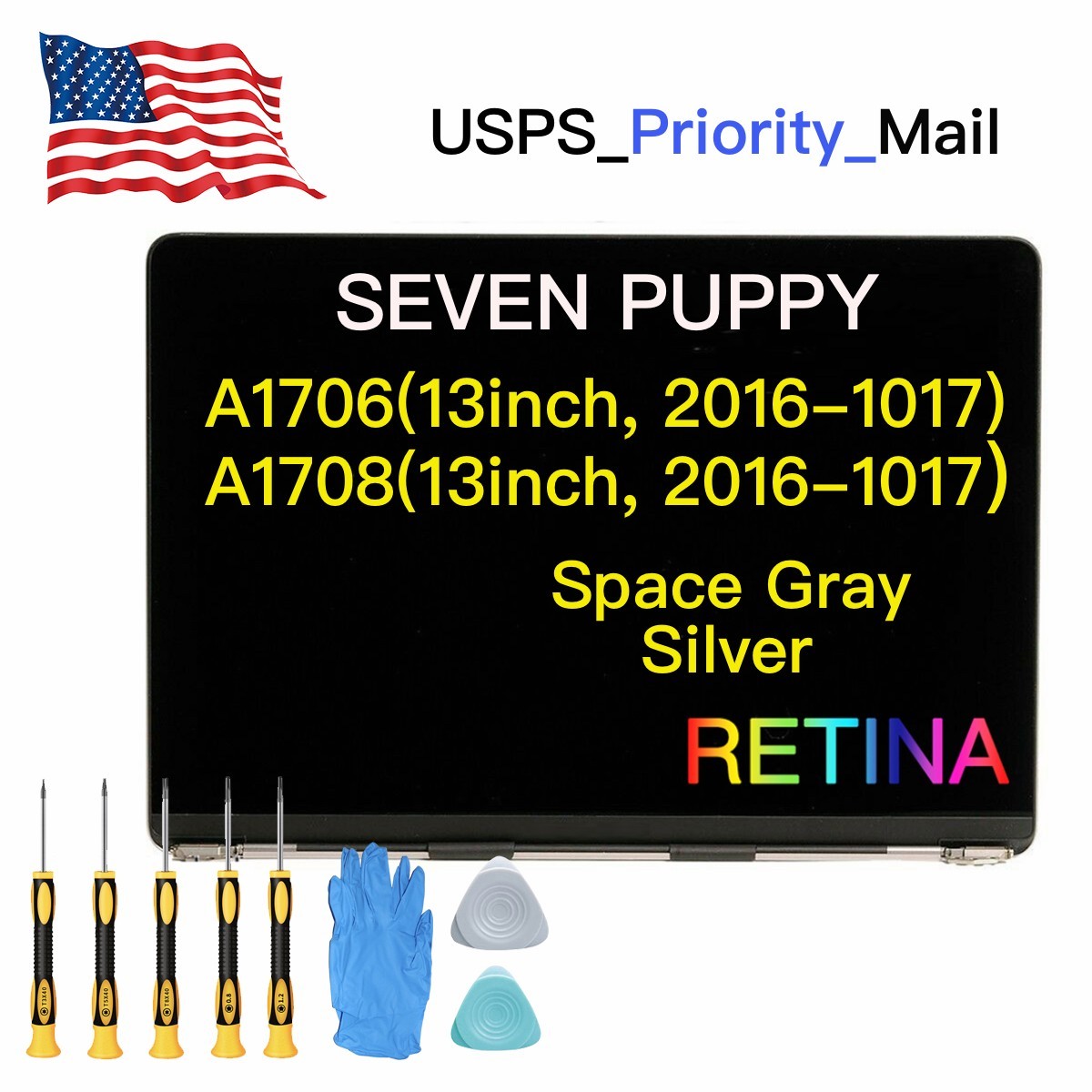 New For MacBook Pro A1706 A1708 (2016, 2017) LCD Screen Display Replacement A+++