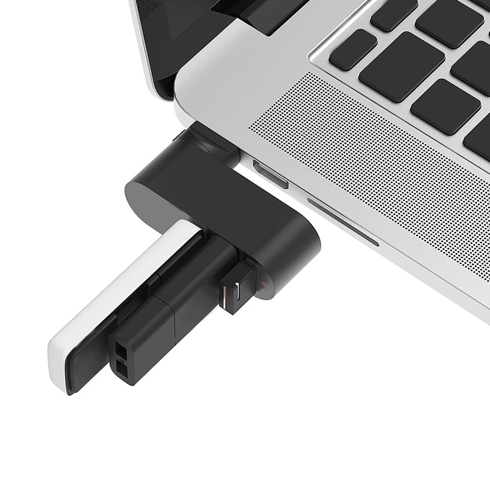2Pcs Durable ABS USB 2.0 Hub 3 Ports for Computer Data Transfer White