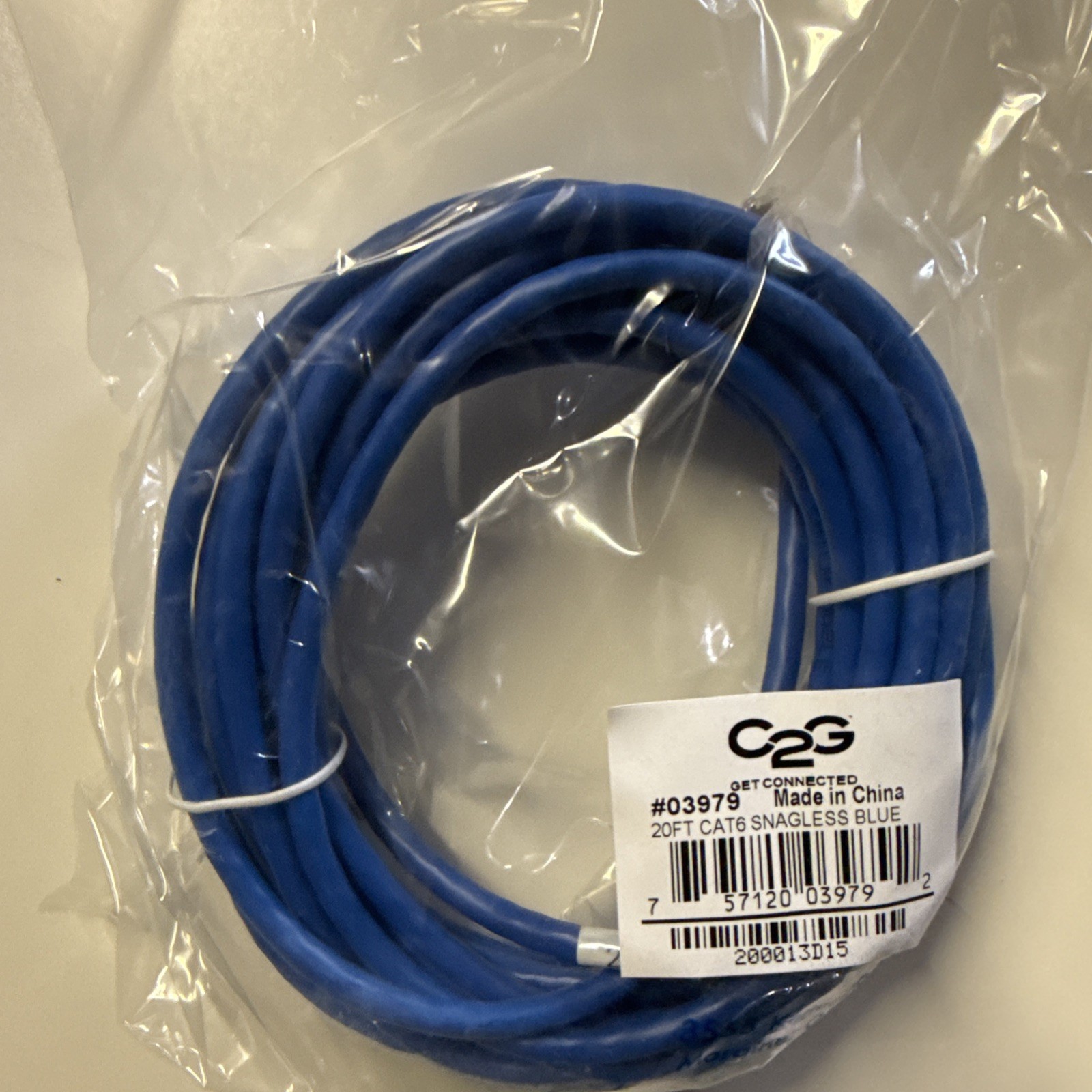 CAT6 Blue Ethernet Patch Cord LAN Network Cable RJ45 20ft