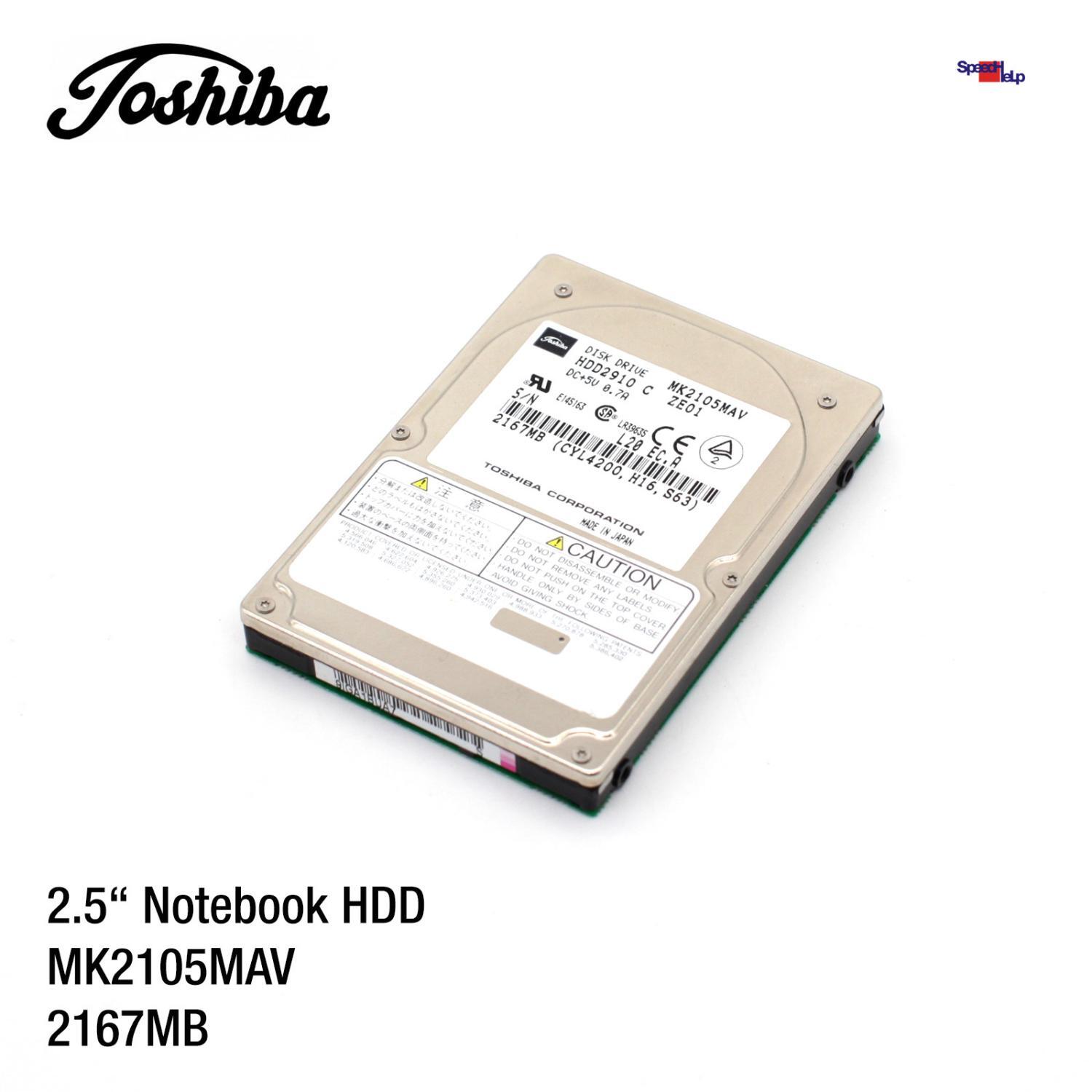 TOSHIBA MK2105MAV 2167MB 2.5" NOTEBOOK LAPTOP HDD HARD DRIVE HARD DISK HDD2910 C