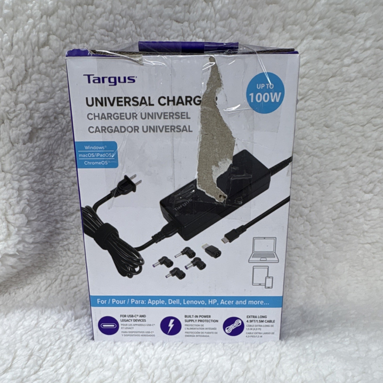 Targus 100W Universal Charger APA108 APD114 For Apple Dell Lenovo HP Acer