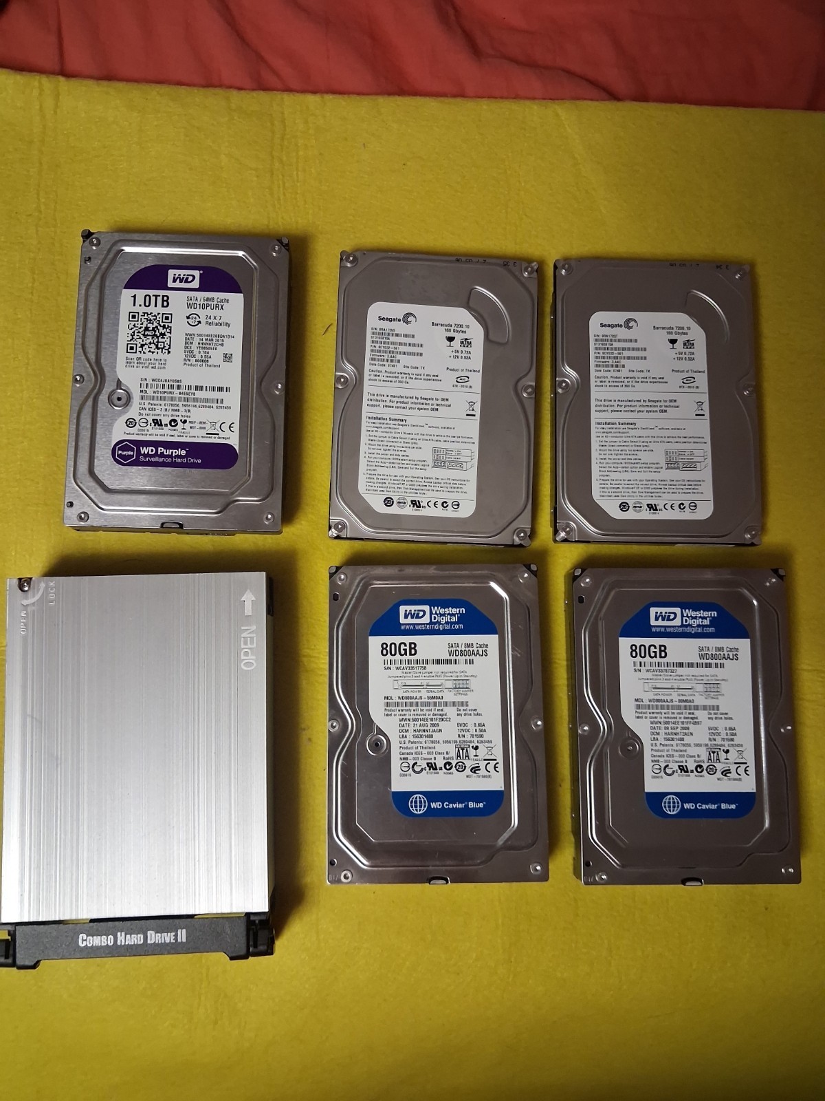 6 Computer Hard Drives