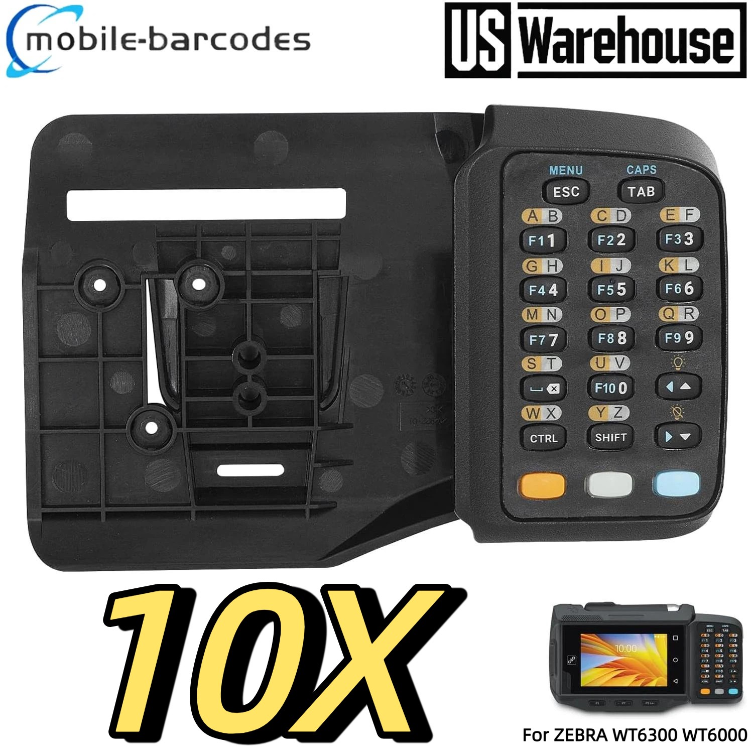 10X For Zebra WT6000 WT6300 Wearable External Keyboard P/N:KYPD-WT6XANFASM-01