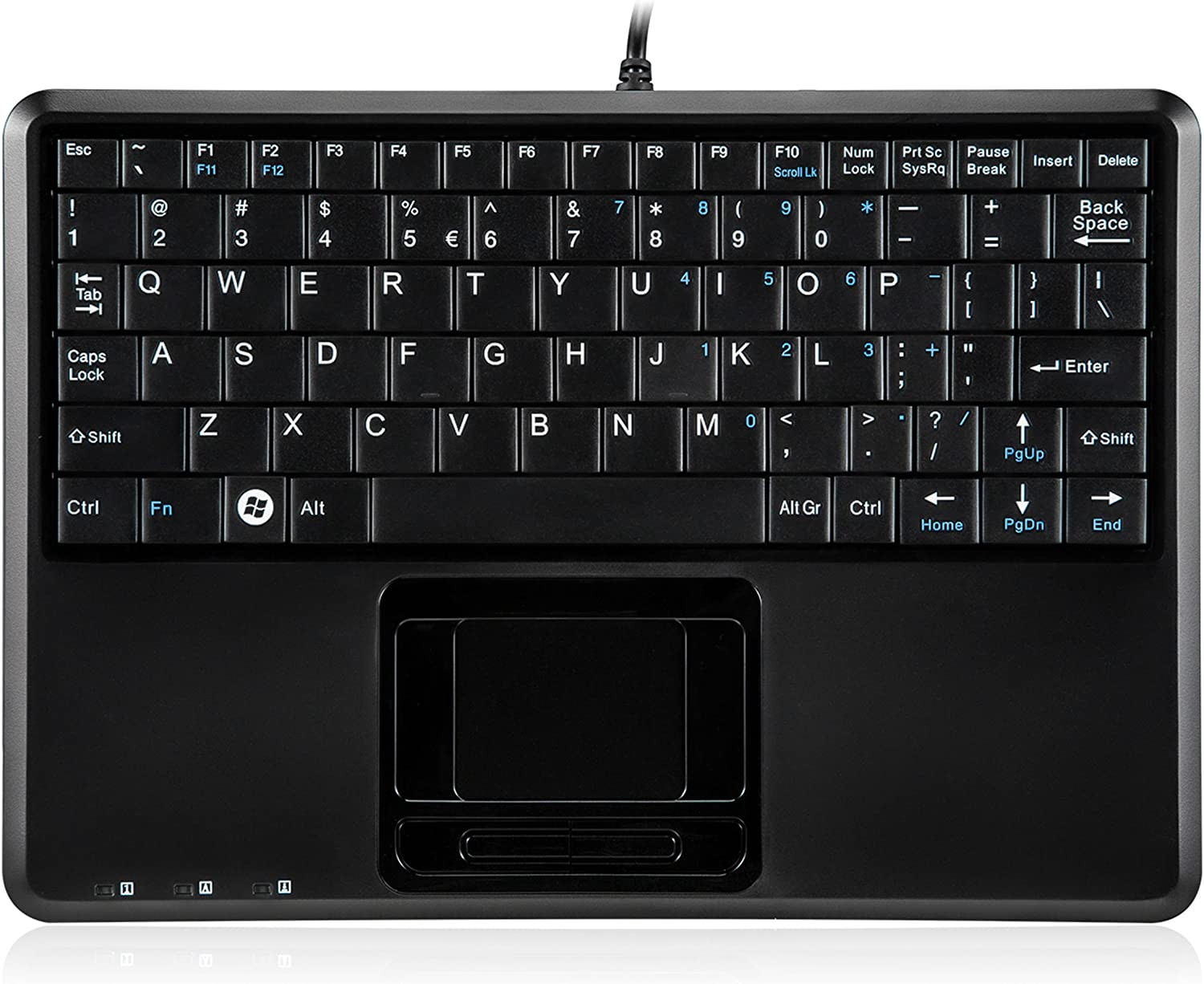 PERIBOARD-510H Plus, Wired Super Mini USB Touchpad Keyboard, X Type Scissor Keys