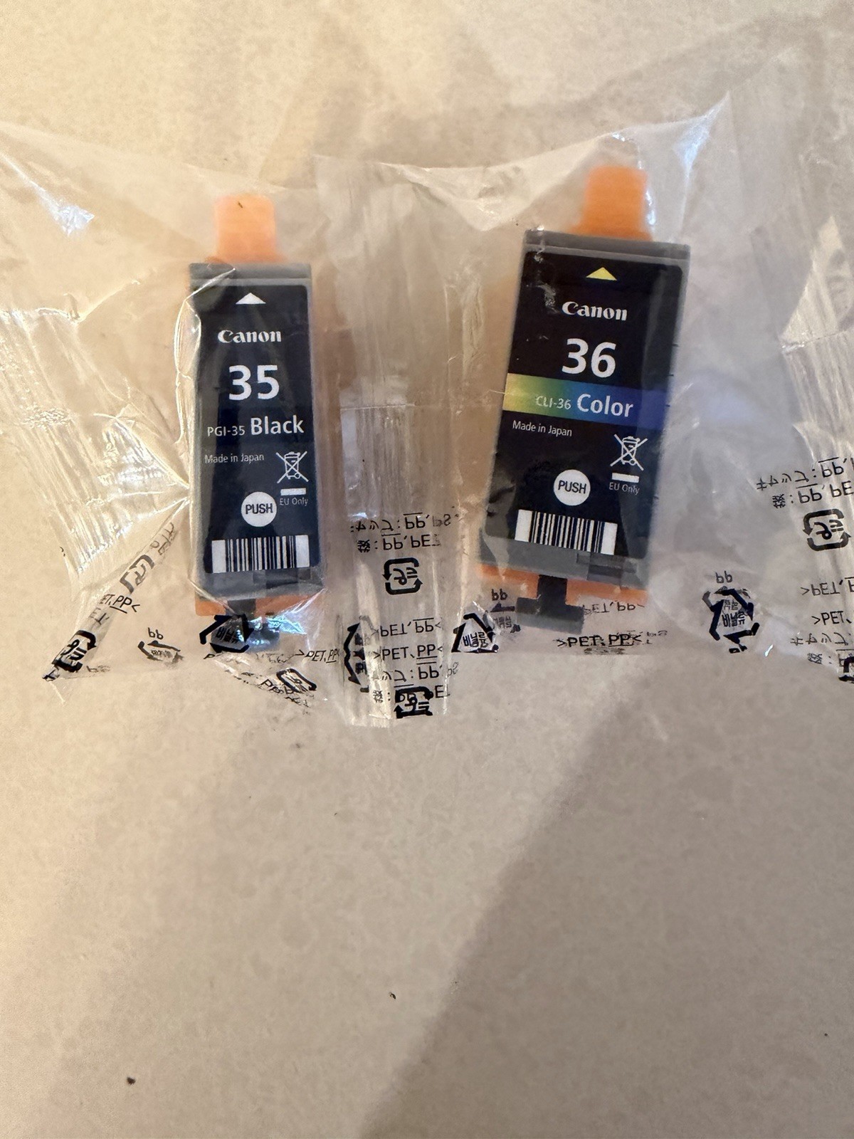 Genuine Canon PGI-35 Black CLI-36 Color Ink Cartridges New Sealed OEM