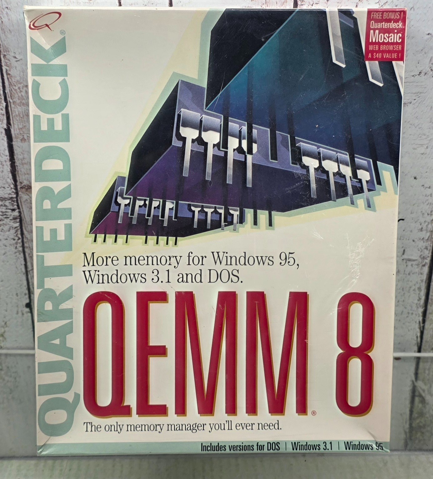 Vintage Quarterdeck QEMM 8 PC Big Box Software Factory Sealed Windows 95 DOS
