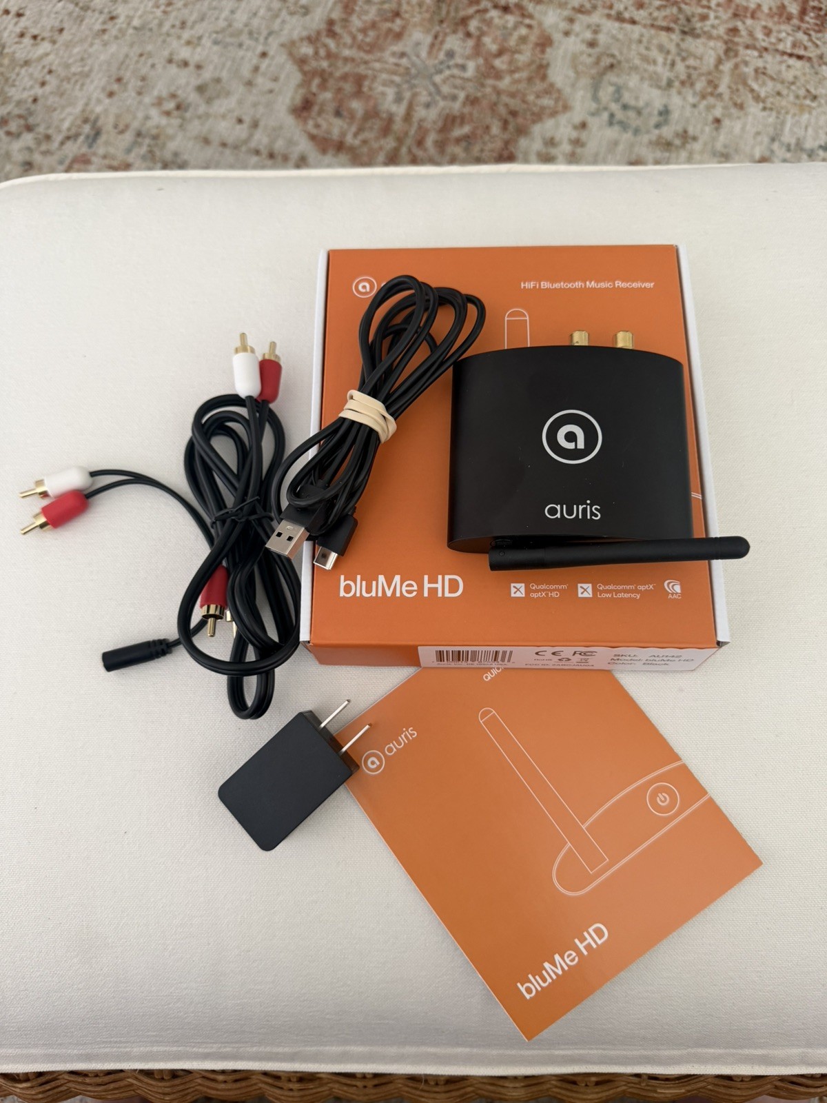 Auris BluMe HD Long Range Bluetooth 5.0 Music Receiver Hi-Fi Audio Adapter 
